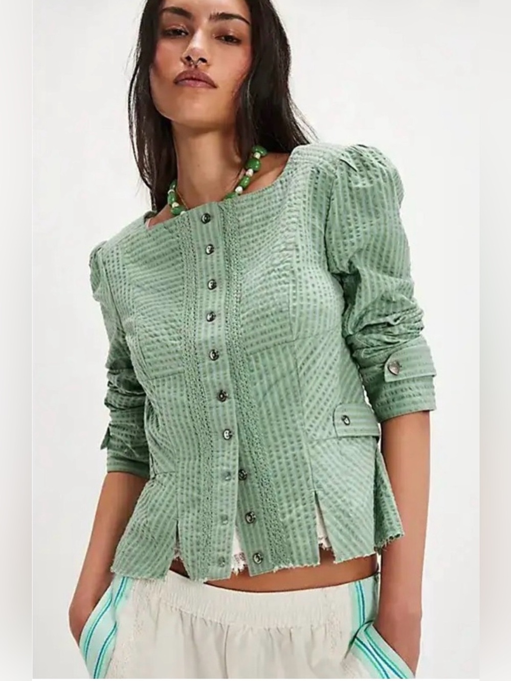 Free People Darcy Jacket in Maine Green size Medium NWT